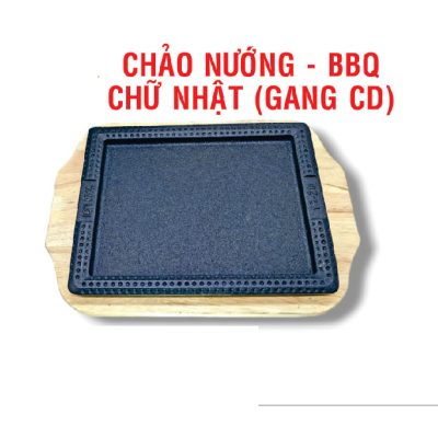 Chảo Nướng - BBQ Chữ Nhật ( Gang CD) - Size: Nhỏ 16cm x 20cm